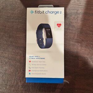 Fitbit Charge 2 Heart Rate + Fitness Wristband - Blue - Size Large NWT